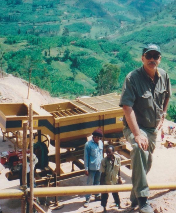 Mining tantalite in Rwanda